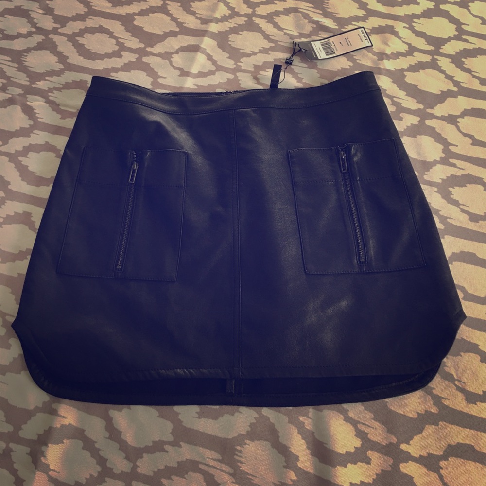 BCBG leather mini skirt